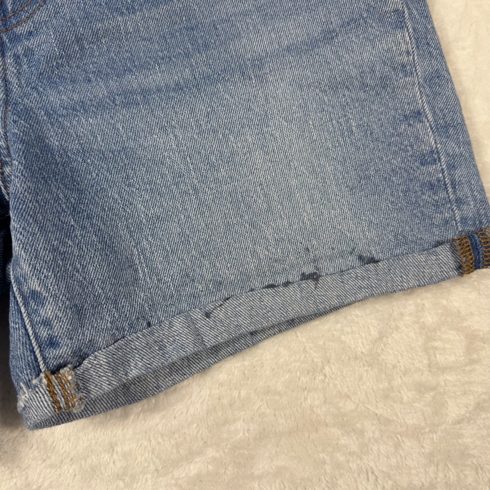 Madewell High Rise Denim Cuffed Shorts Light Wash Blue 26 Womens - Picture 4 of 10